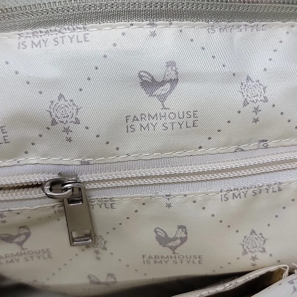 Farmhouse is my Style | Country Floral Canvas Tote Bag with Knotted Rope Handle